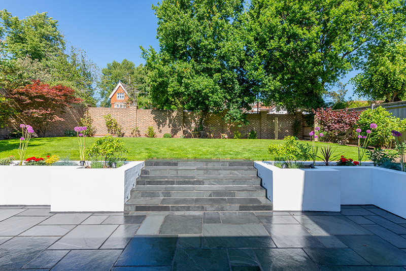 Wimbledon Slate Landscaping Project After