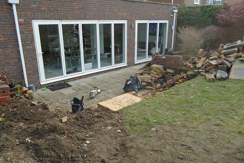 Wimbledon Slate Paving project Before